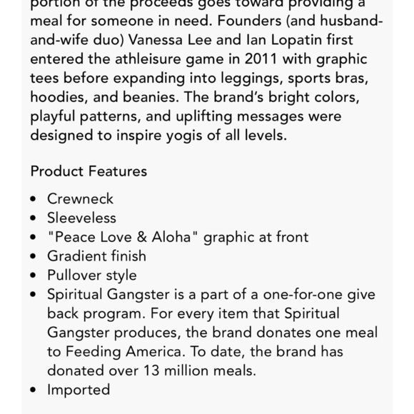 Spiritual Gangster Peace Love Aloha Tank Top - Picture 5 of 5